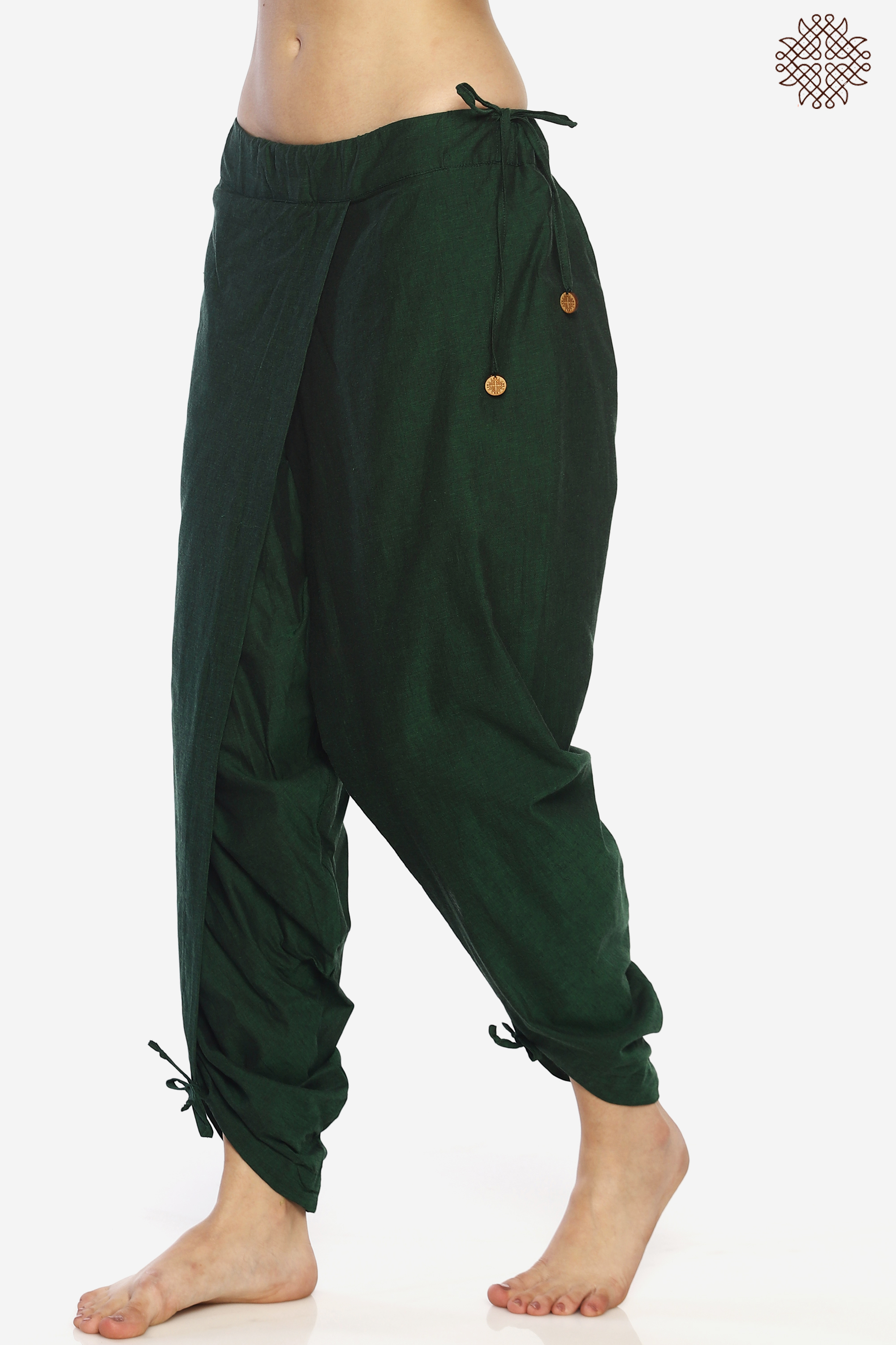 Elegant Dhoti Pants — 100% Cotton Haritah Colour | AdiValka