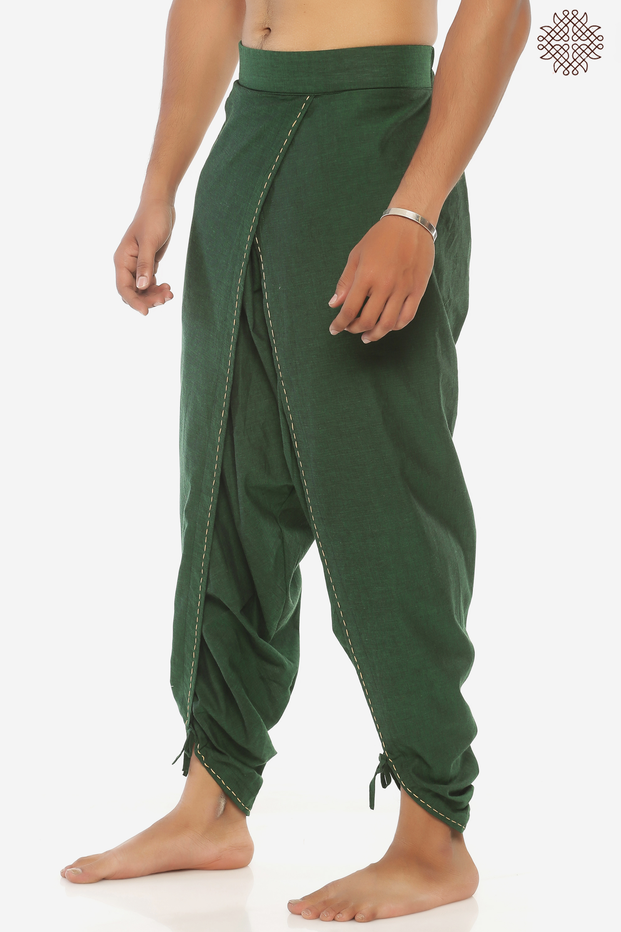 Buy Green Elasticatedwaist Cotton Dhoti pants by Jaypore Online at  Jayporecom
