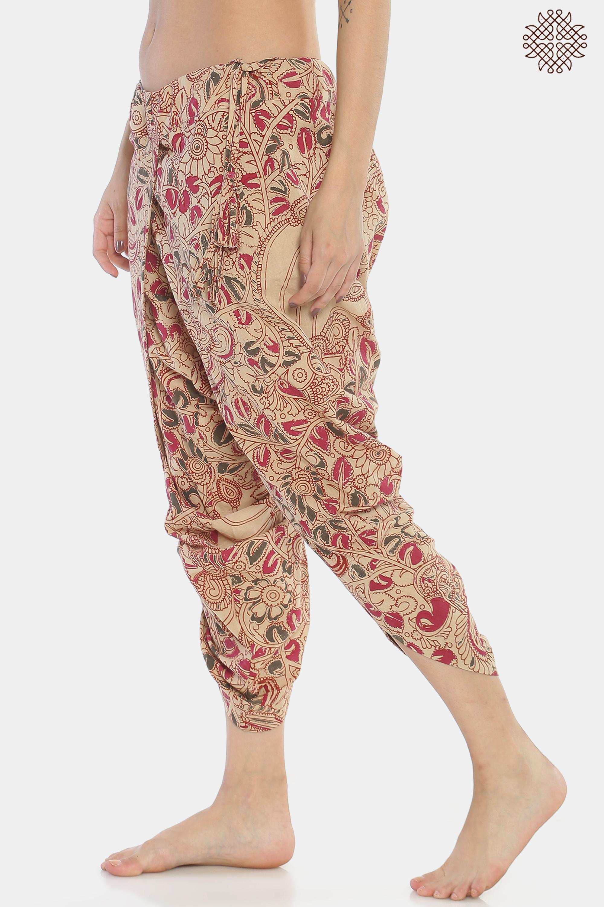 Ensemble modal cotton elasticated panelled kalamkari border skirt 1  Shop  Online For Best Womens Clothing  Ethnic Wear