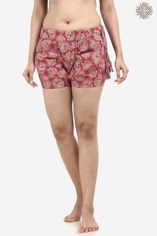 kalamkari cotton shorts