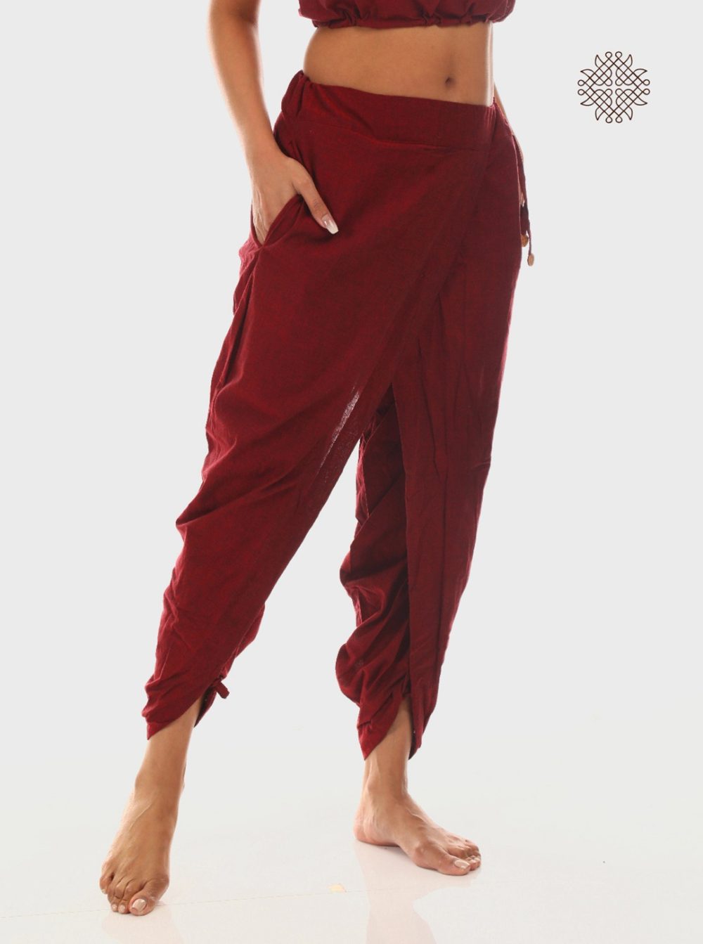 Cross Cut Yuvaki Dhoti Pants - Image 3