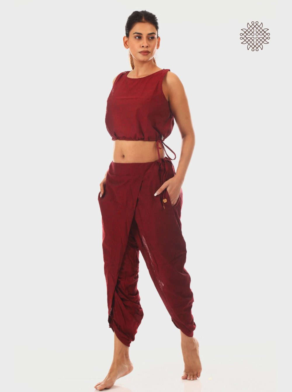 Cross Cut Yuvaki Dhoti Pants - Image 4