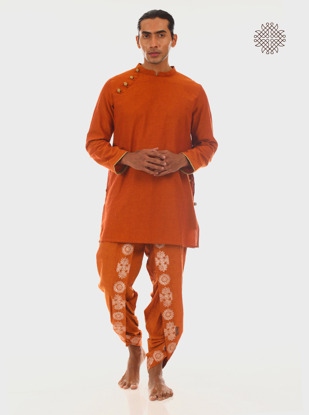 Prithvi Kurta - Rusty Brown Kurta crafted in 100% cotton - Image 6