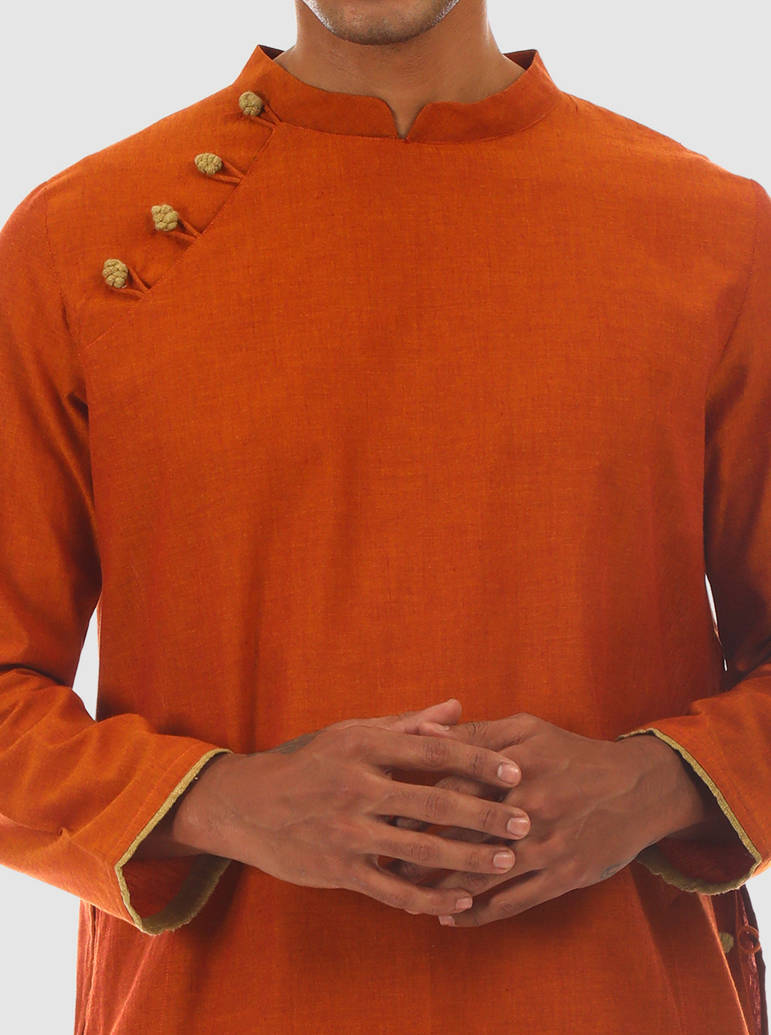 Prithvi Kurta - Rusty Brown Kurta crafted in 100% cotton - Image 4