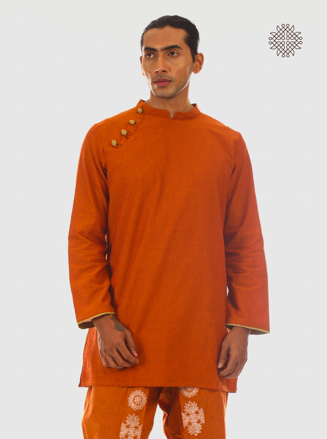 Prithvi Kurta - Rusty Brown Kurta crafted in 100% cotton