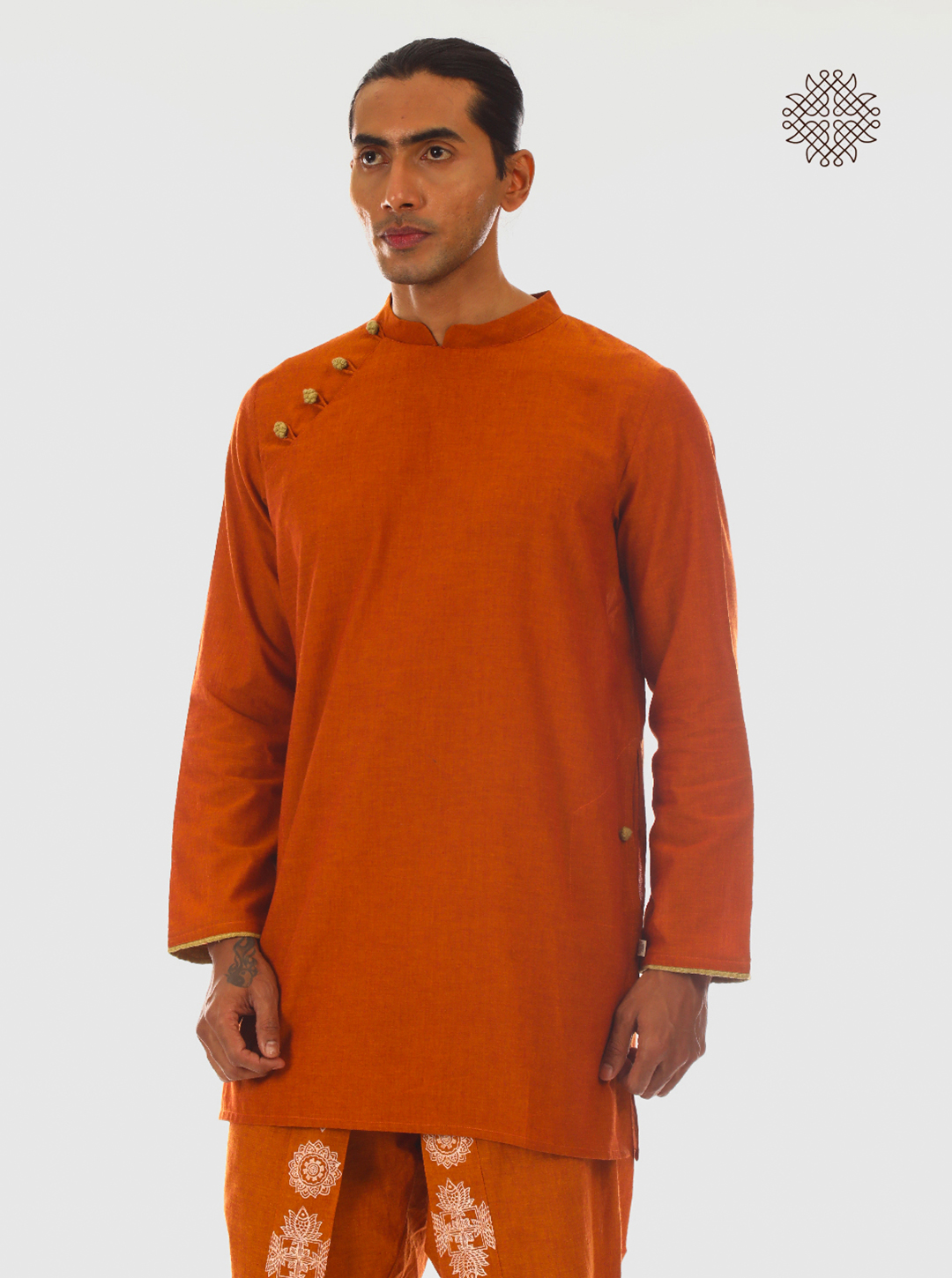 Prithvi Kurta - Rusty Brown Kurta crafted in 100% cotton - Image 3