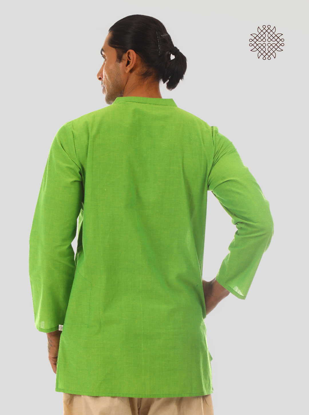 Kalrav - Lemon Green Kurta crafted in 100% cotton - Image 3