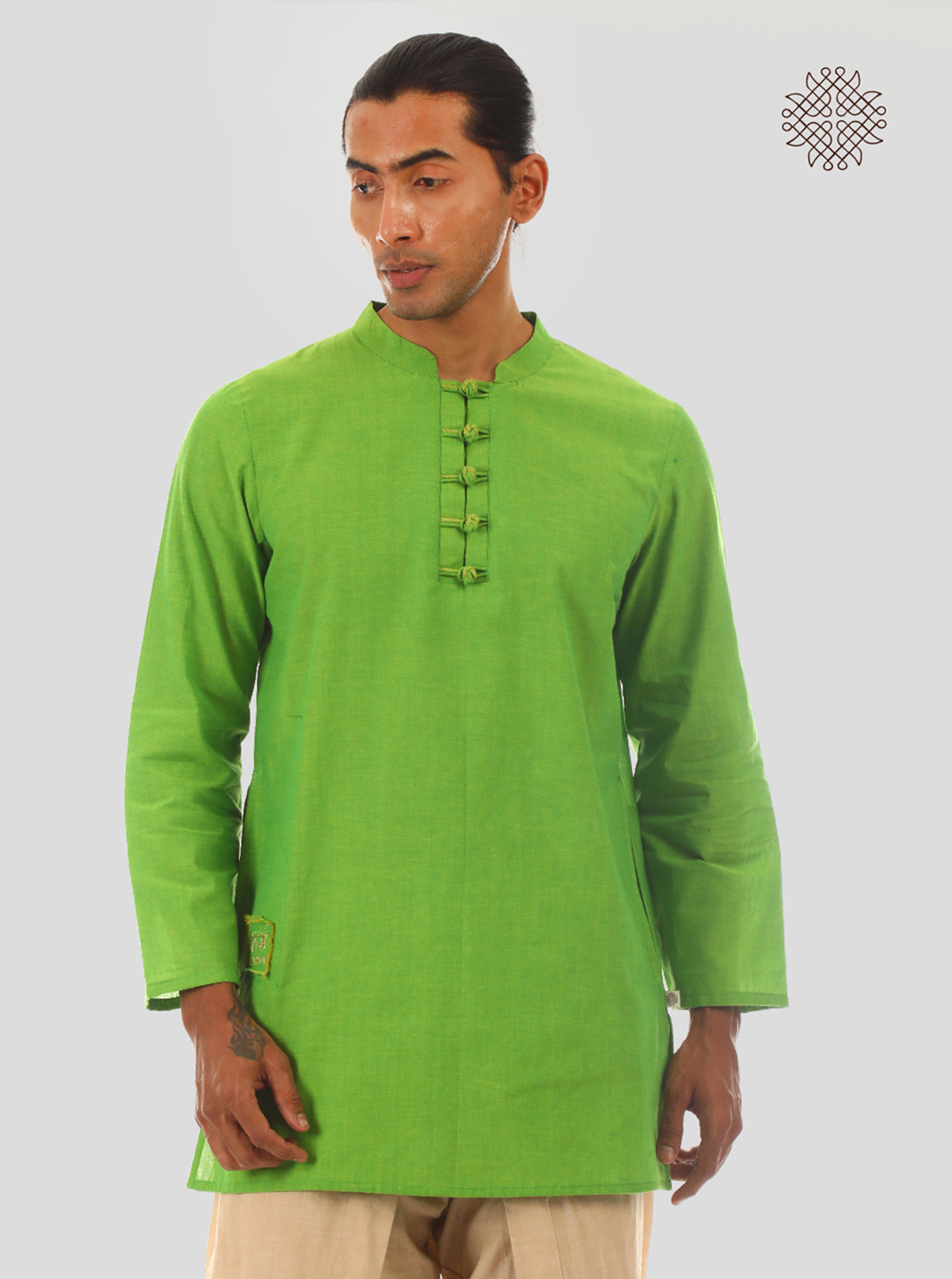 Kalrav - Lemon Green Kurta crafted in 100% cotton